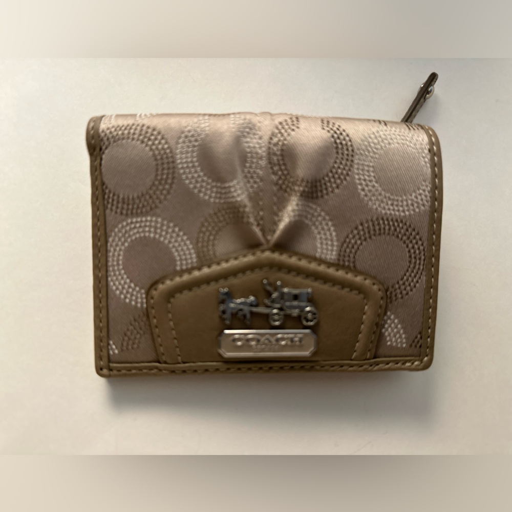 Coach (Madison) khaki dotted signature wallet